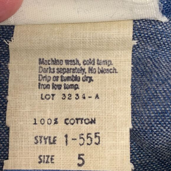 VTG Womens Denim Tiered Prairie Skirt Corset Yoke Western Cowgirl Cottagecore - Picture 11 of 13